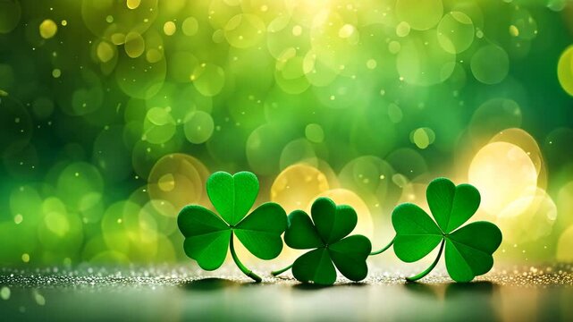 Creative St. Patrick day background with green clover