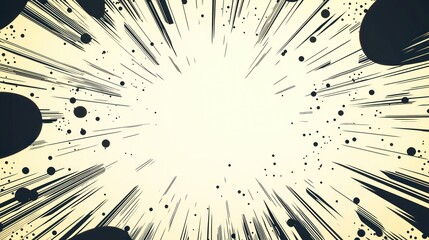 Dynamic Burst of Energy with Radiating Lines and Dark Dots