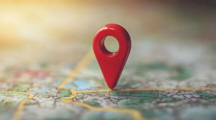 A red pin-point map symbol indicating a specific location.