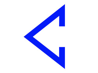 hollow arrow shape color