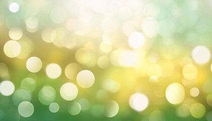 Fototapeta premium abstract blurred sparkling brilliant spring summer time mild delicate pastel yellow inexperienced white bokeh historical past texture with shiny circular soft colour lighting lovely backdrop instance