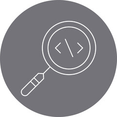 Search Code icon single vector illustration