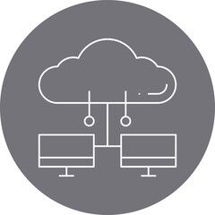 Cloud Connection icon single vector illustration