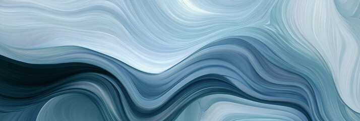 Fototapeta premium Abstract Blue Waves - Artistic Swirl of Colors for Creative Design Use