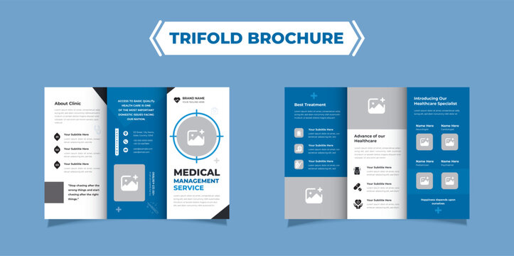 Healthcare Services Trifold Brochure Design Layout