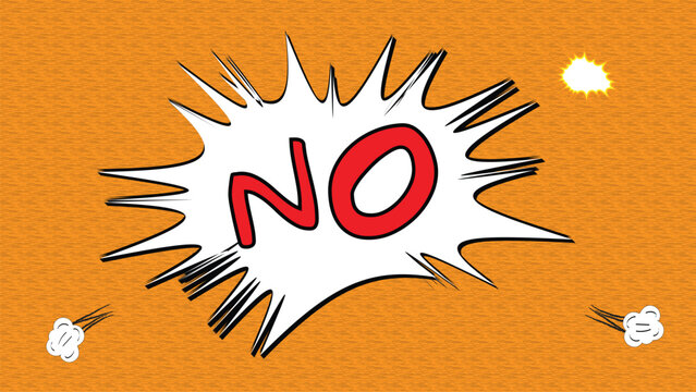 Comic Text Effect 'No'