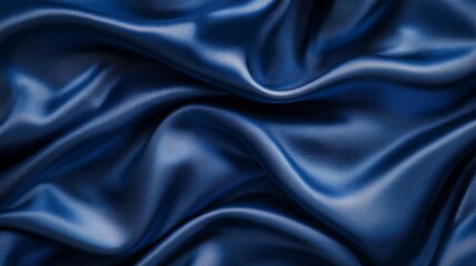 Obraz premium Luxurious Blue Satin Fabric