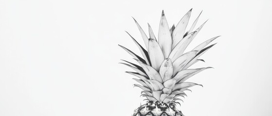 Fototapeta premium close up of a pineapple on a white background