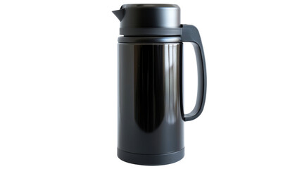 Black Thermos isolated on white background 