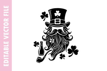 saint Patrick's day man head vector design