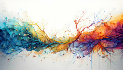 Abstract Mood of Connection background on white backgrounds