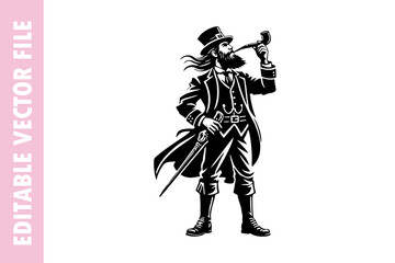 illustration of a soldier and a person, saint Patrick's day vector design silhouette illustration