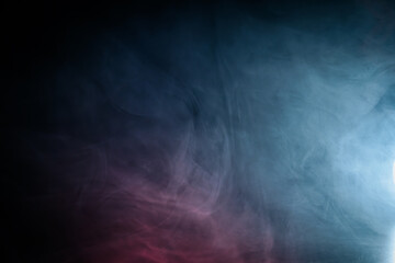 Abstract swirling blue smoke on a dark background, creating a mysterious and ethereal atmosphere. Perfect for artistic, moody, or creative designs.