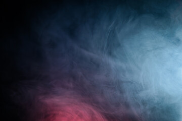 Abstract swirling blue smoke on a dark background, creating a mysterious and ethereal atmosphere. Perfect for artistic, moody, or creative designs.