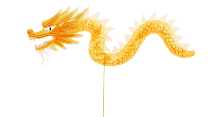 Fototapeta premium Vibrant Yellow Dragon Puppet for Celebrations and Festivals