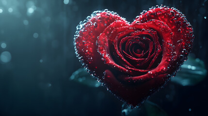 Rose shaped like a heart