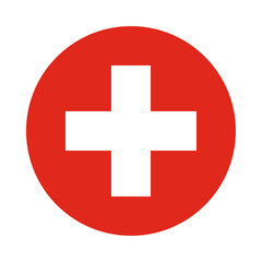 Round Switzerland flag icon