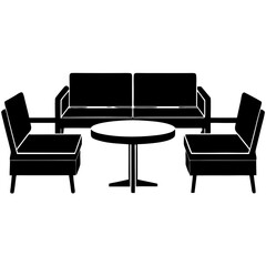 black and white chairs