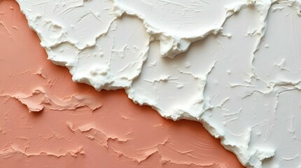 Cream texture in pastel tones with copy space representing skincare and beauty