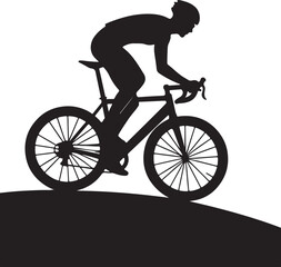 Obraz premium silhouette of a cyclist