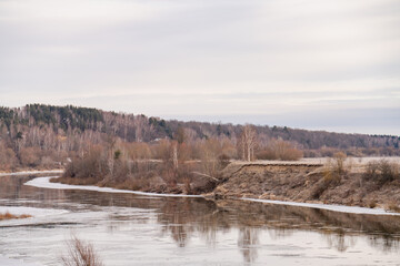 winter landscape with river