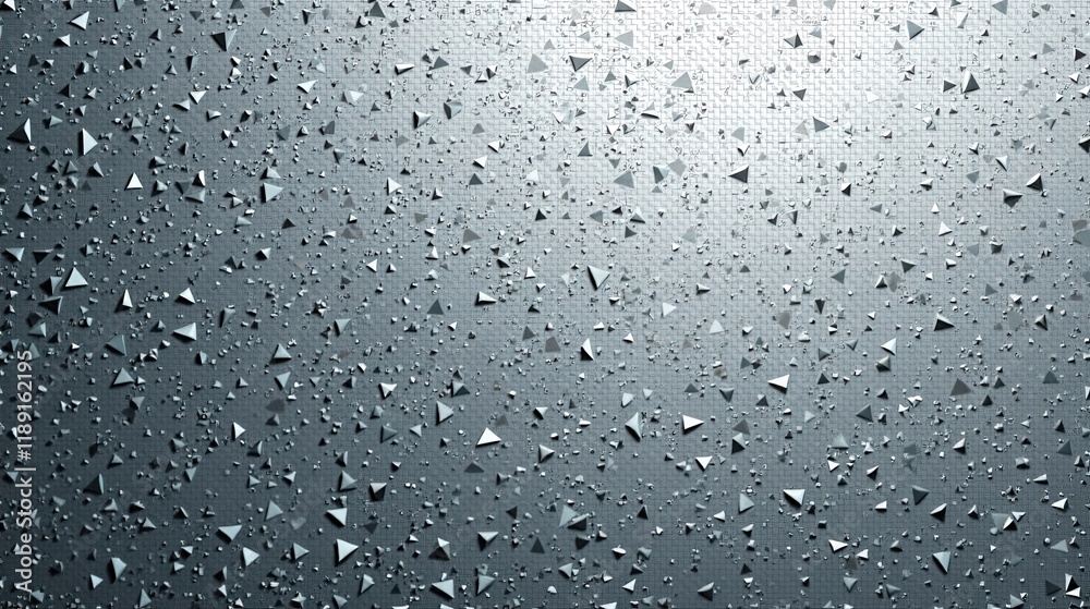 Aufkleber Abstract Metallic Triangular Texture with Subtle Depth and Light Reflection