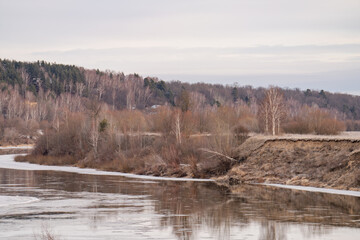winter landscape with river