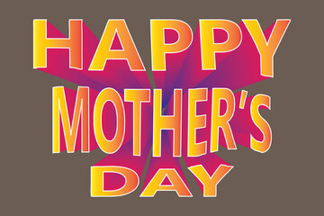 Happy mothers day vector text design