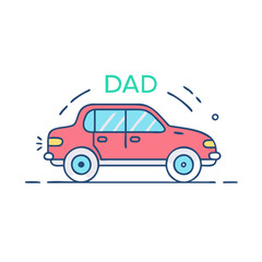 dad s car vector icon, dad s car vector illustration - simple illustration of dad s car, perfect for logos,and dad s car -themed designs.