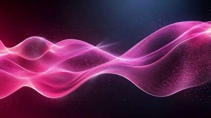 Fototapeta premium Vibrant Pink Waves Abstract Art