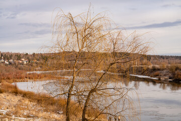 winter landscape with river