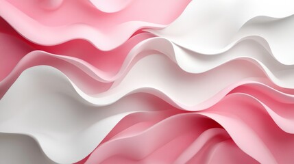 Obraz premium Abstract Pink and White Waves