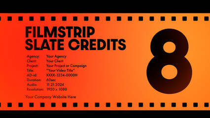 Filmstrip Credits Slate Titles