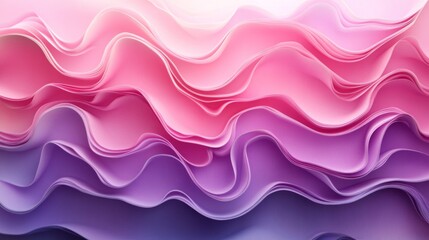 Abstract Waves of Pink and Purple