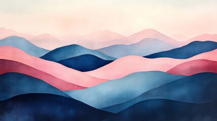 Naklejka premium Abstract Colorful Mountains