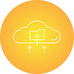 Upload all data on Cloud icon single vector illustration