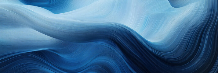 Obraz premium Abstract Blue Waves - Flowing Patterns in a Serene Setting, Perfect for Background Design or Artistic Display with a Calming Aesthetic