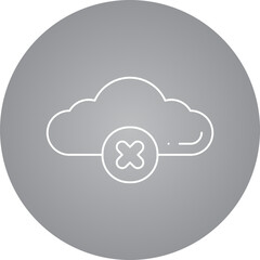 Not Verified Cloud icon single vector illustration