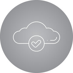 Verified Cloud icon single vector illustration