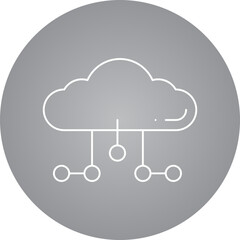 Cloud Network icon single vector illustration