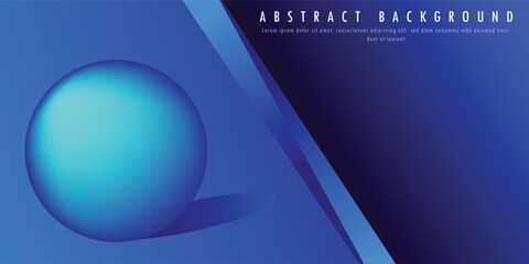 Blue abstract ball elegant background vector illustration. digital Innovative art background for web, Minimal shapes Suit for booklet, brochure, banner, poster, website, flyer, cover,