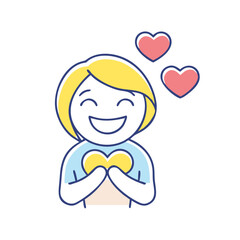 heartwarming smile vector icon, heartwarming smile vector illustration - simple illustration of heartwarming smile, perfect for logos,and heartwarming smile -themed designs.