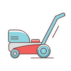 lawn mower vector icon, lawn mower vector illustration - simple illustration of lawn mower, perfect for logos,and lawn mower -themed designs.