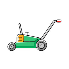 lawn mower vector icon, lawn mower vector illustration - simple illustration of lawn mower, perfect for logos,and lawn mower -themed designs.