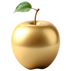 Golden Apple Isolated PNG 