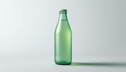 Green Glass Bottle Mockup - Product Packaging Design Template