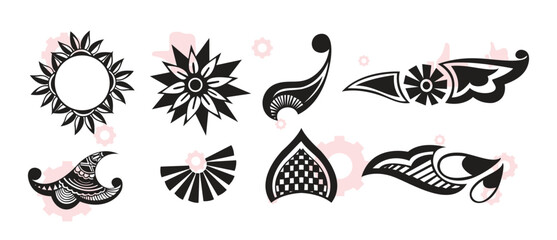 Decorative swirls dividers. Old text delimiter, calligraphic swirl ornaments and vintage divider, retro borders. Isolated decoration lines design elegant curves ornamental frame set