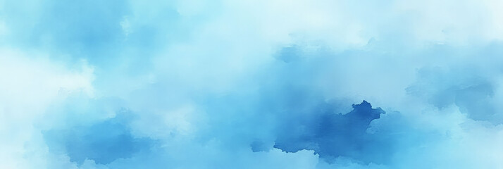 Serene Abstract Blue Watercolor Sky Background with Calming Shades for Digital Art and Design Projects