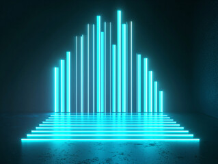 Obraz premium Neon Light Steps