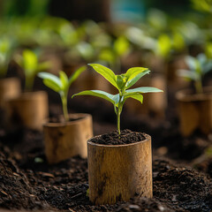 trees being planted in tree plantations